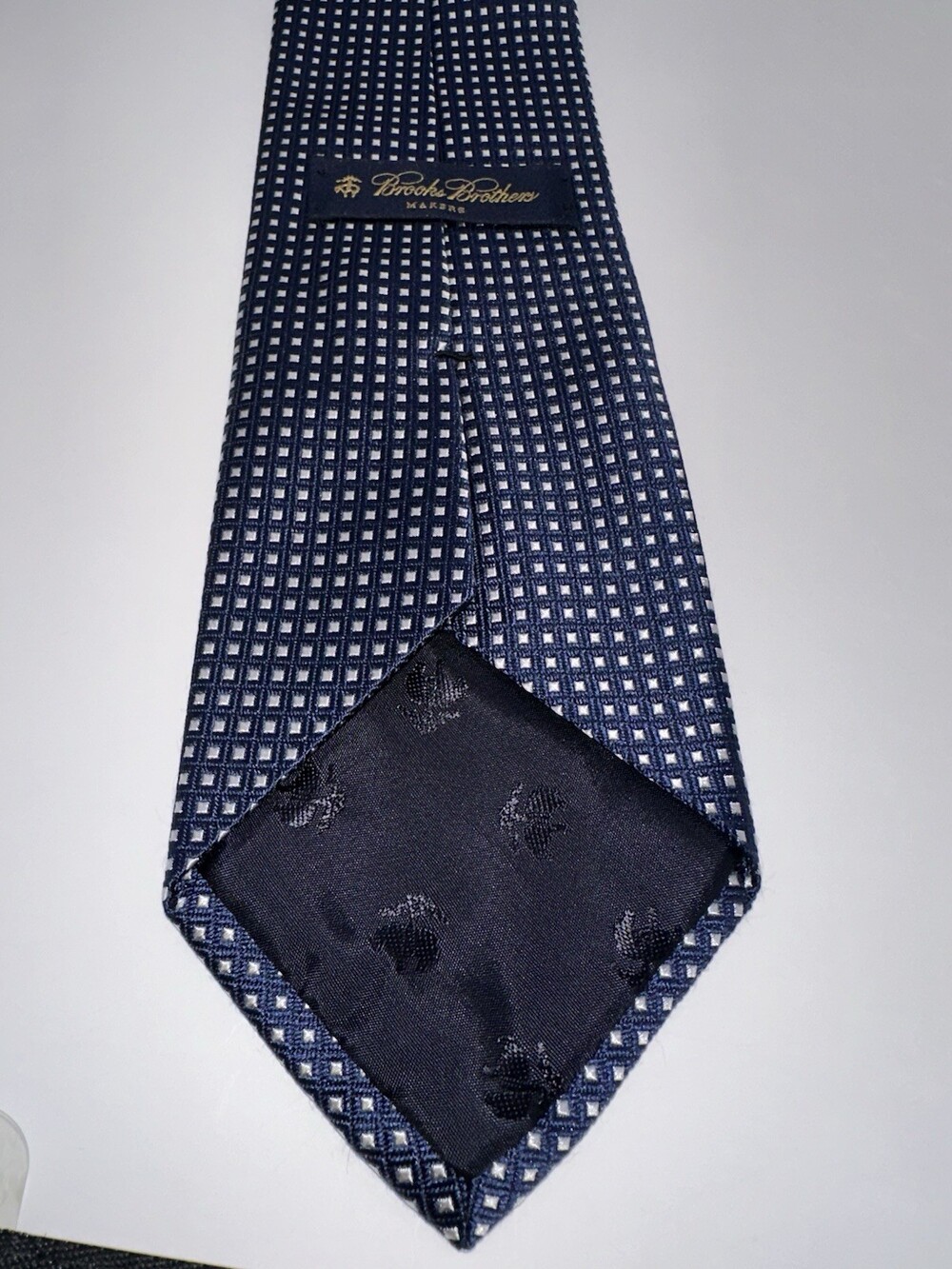 Vtg Brooks Brothers Makers Silk Tie Black Label 58” Men’s Blue Preppy Dressy Tie - Picture 8 of 9